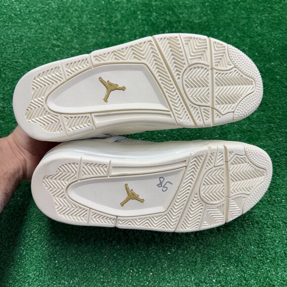 Nike Jordan 4 Retro Metallic Gold B Grade AQ9129-170 VNDS WMNS Sz 10 / Mens 8.5 - Picture 6 of 7